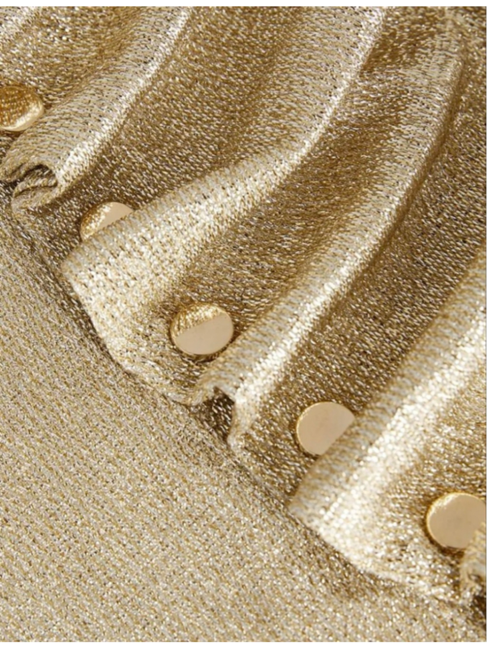 New Rabanne Gold Shimmer Ruched Side Maxi Dress 36/4 - Picture 5 of 11